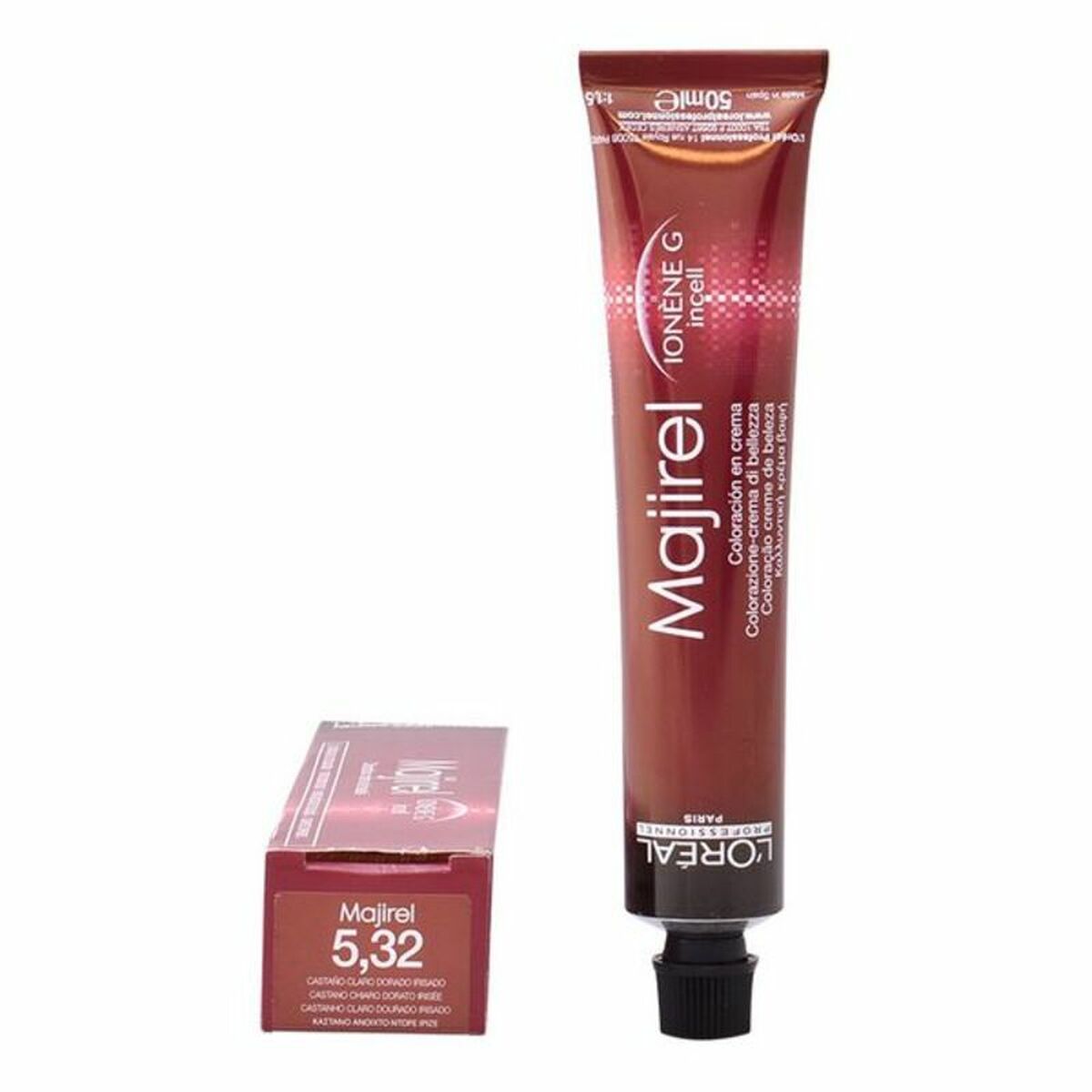 Permanent Colour Creme Majirel N5,32 L'Oreal Professionnel Paris LMAJ532 (50 ml) Nº 5,32 50 ml for Women skincare packaging