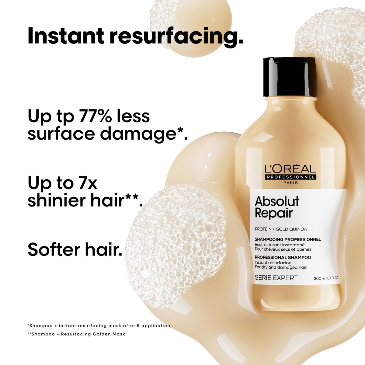 Restructuring Shampoo L'Oreal Professionnel Paris ABSOLUT REPAIR 300 ml shampoo bottle