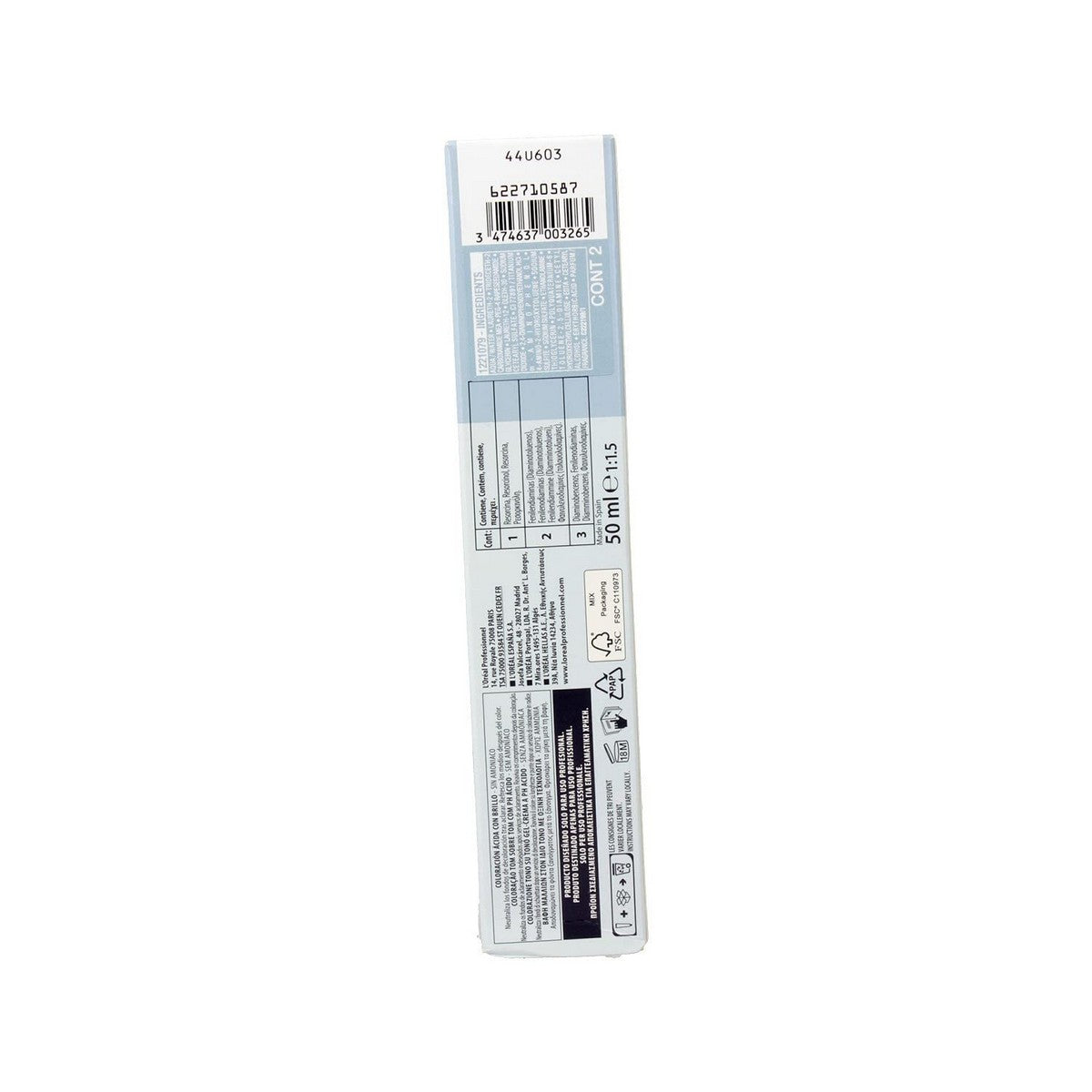 Permanent Dye L'Oreal Professionnel Paris Dia Light Nº 9,01 50 ml Ammonia-free for Women product packaging