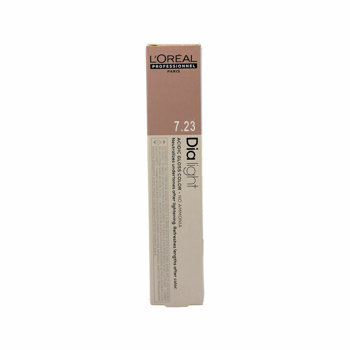 Permanent Dye L'Oreal Professionnel Paris Light Ammonia-free Nº 7.23 (50 ml) for Women product packaging