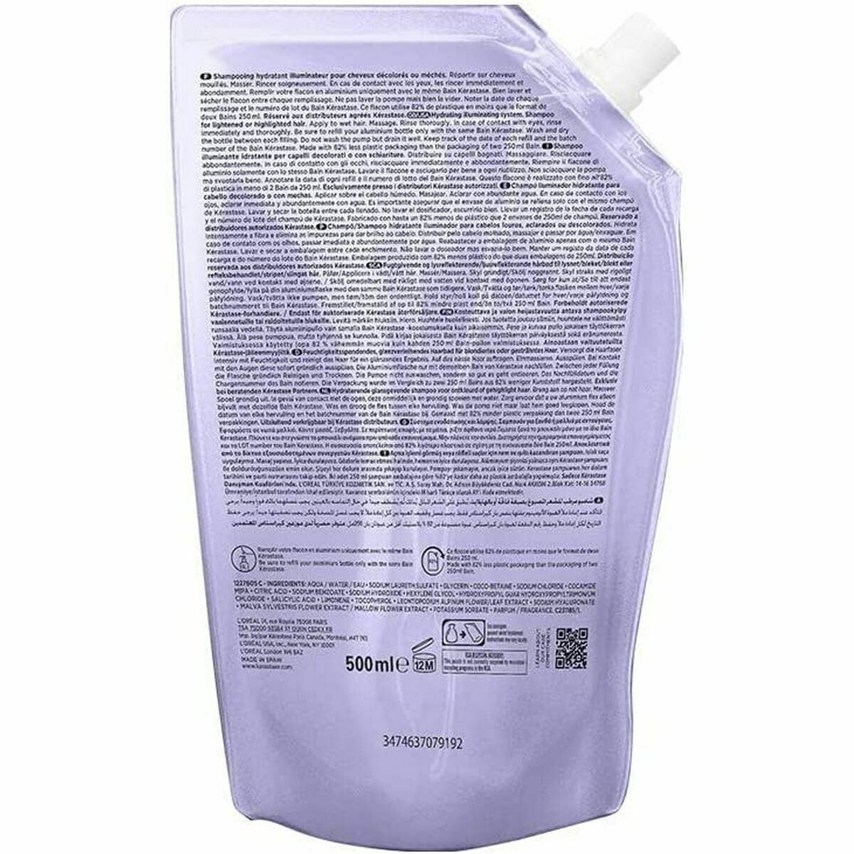 Shampoo Kerastase Blond Absolu 500 ml for Women shampoo bottle