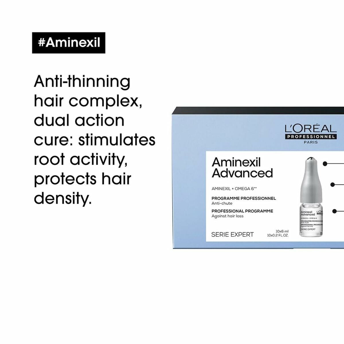 Anti-Hair Loss Ampoulles L'Oreal Professionnel Paris AMINEXIL ADVANCED product packaging