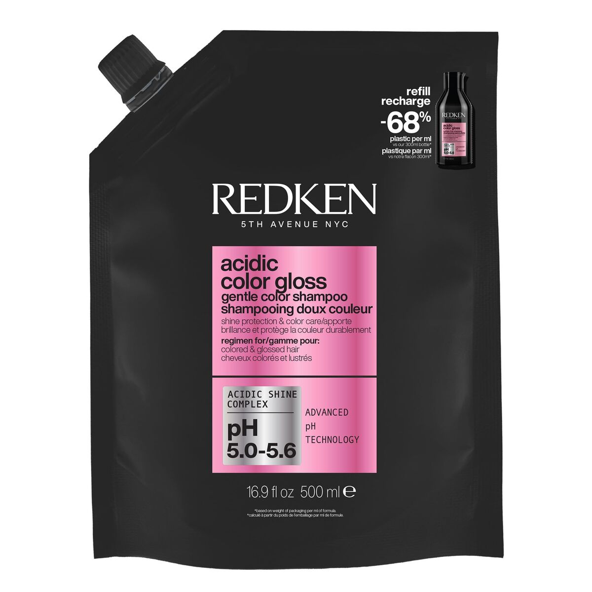 Shampoo Redken ACIDIC COLOR GLOSS 500 ml shampoo bottle