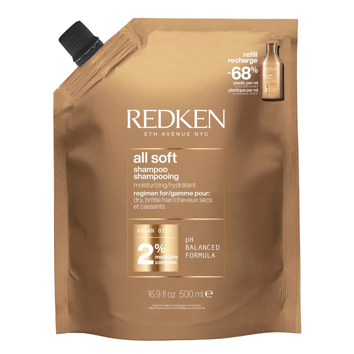 Shampoo Redken ALL SOFT 500 ml shampoo bottle