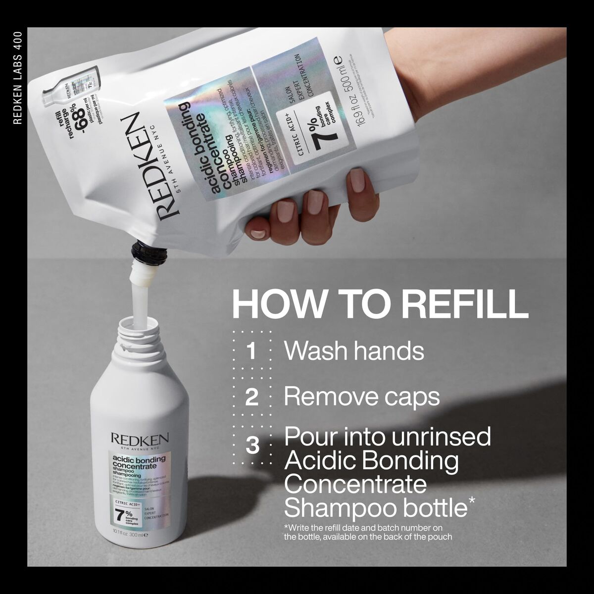 Shampoo Redken ACIDIC BONDING CONCENTRATE 500 ml shampoo bottle