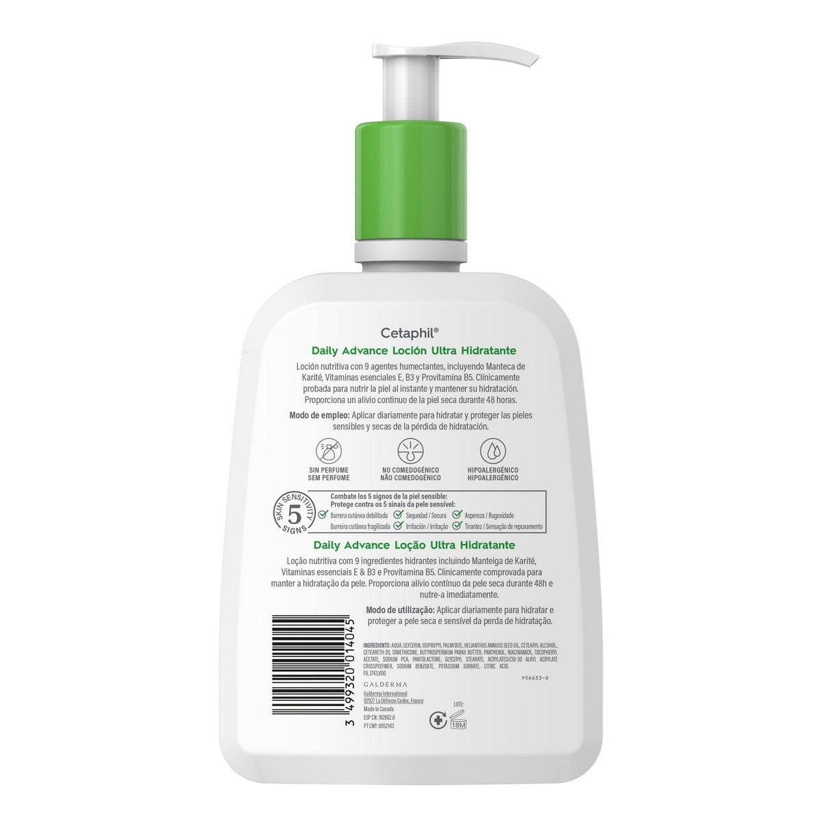 Ultra Moisturising Cream Cetaphil Daily Advance 473 ml skincare packaging