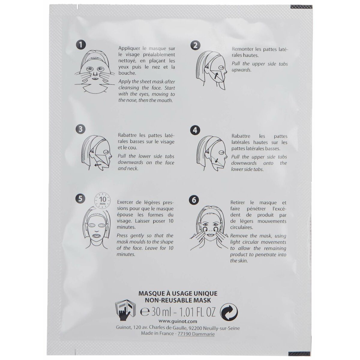 Facial Mask Guinot Newhite 40 g for Women mask packaging