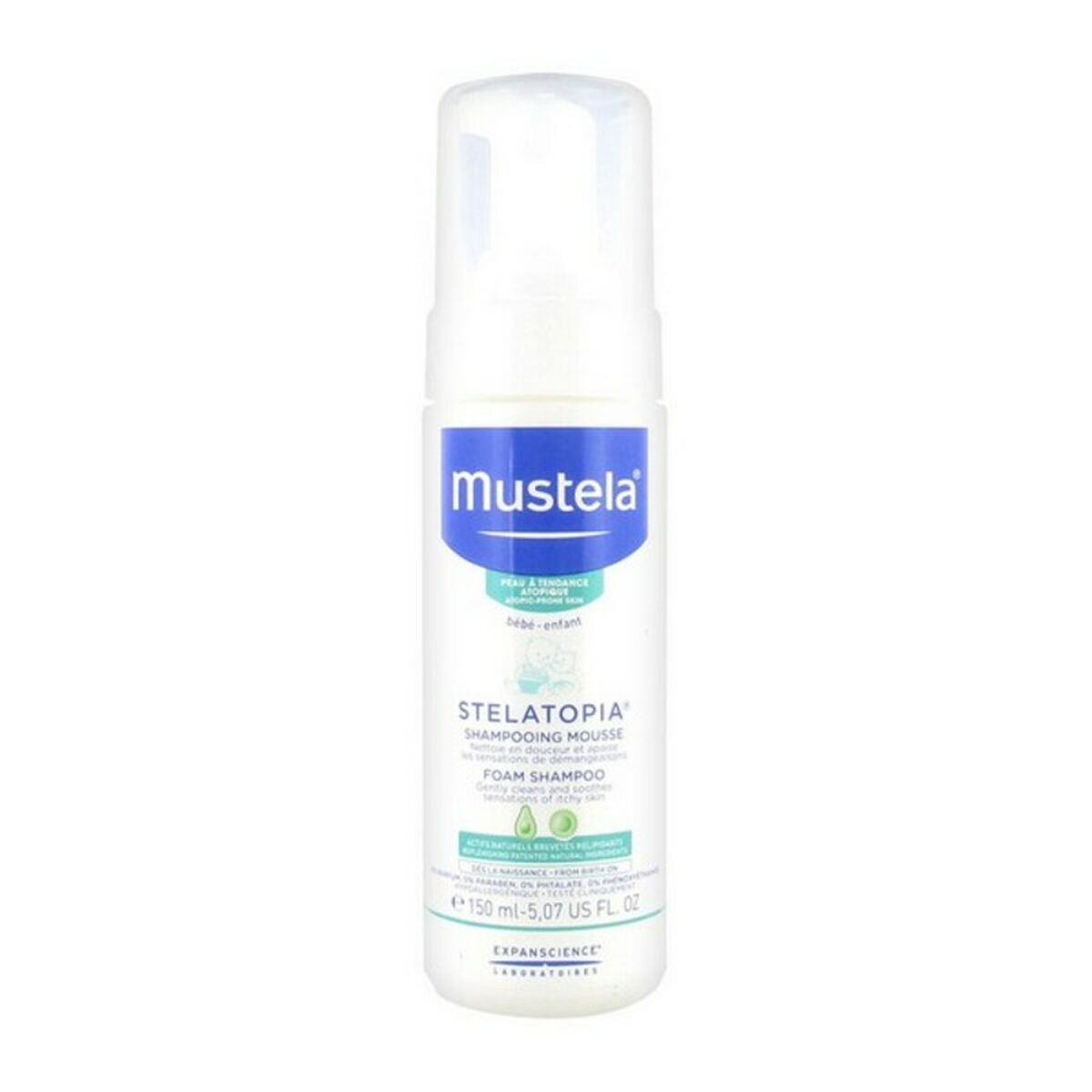 Shampoo Mustela 150 ml Foam shampoo bottle