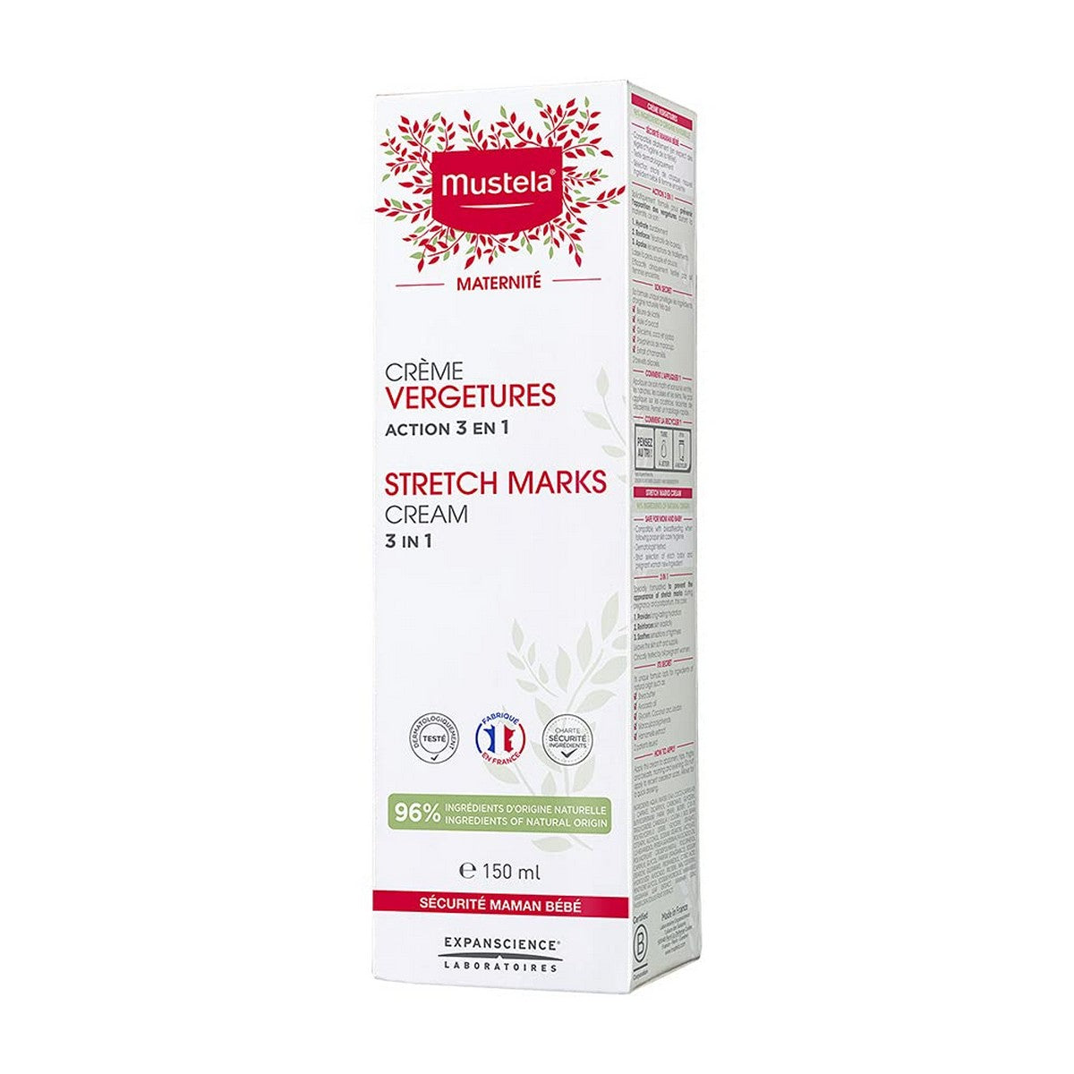 Anti-Stretch Mark Cream Mustela Maternité 150 ml for Women skincare packaging