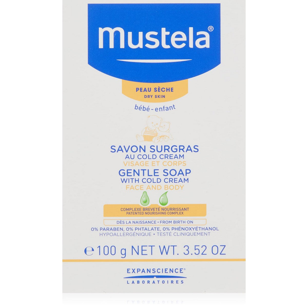 Soap Cake Mustela Niño 100 g product packaging