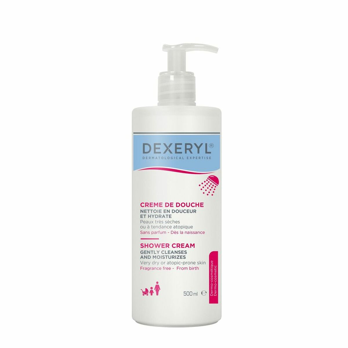Shower Cream Dexeryl Dermatological Expertise 500 ml skincare packaging