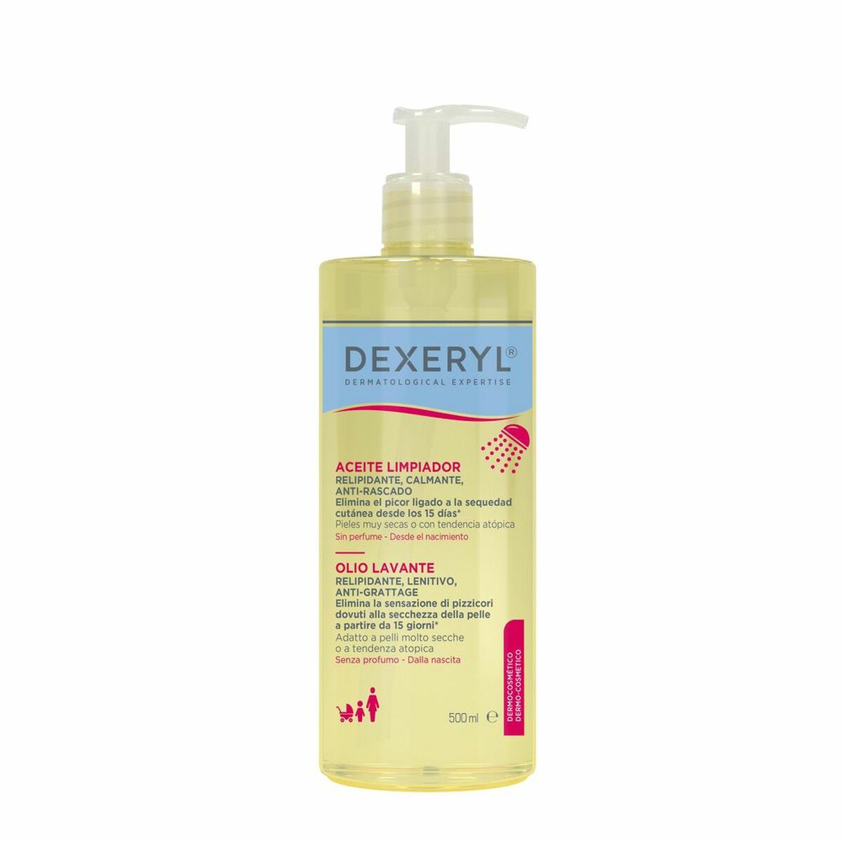 Shower Oil Dexeryl Dermatological Expertise 500 ml product packaging