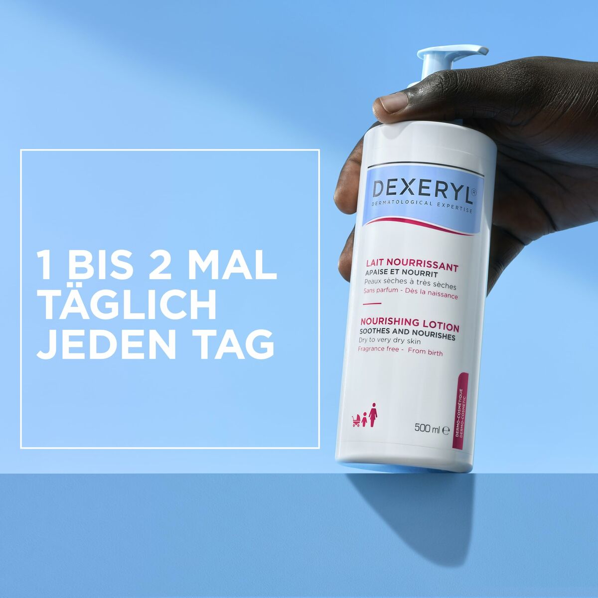 Body Lotion Dexeryl LOCIÓN NUTRITIVA 500 ml skincare packaging