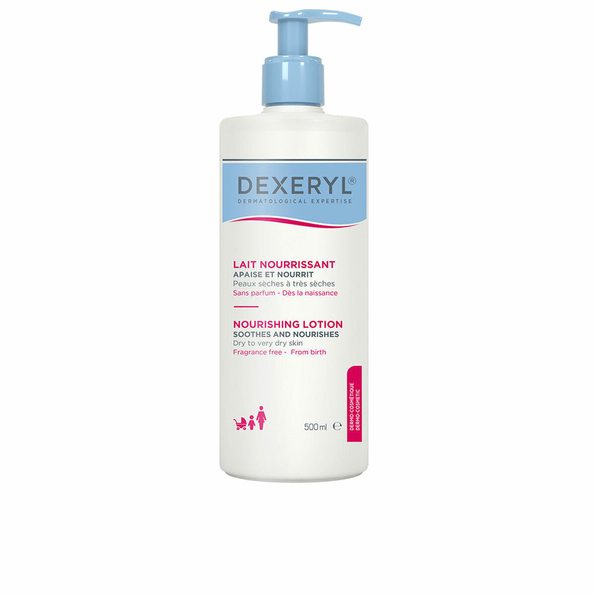 Body Lotion Dexeryl LOCIÓN NUTRITIVA 500 ml skincare packaging