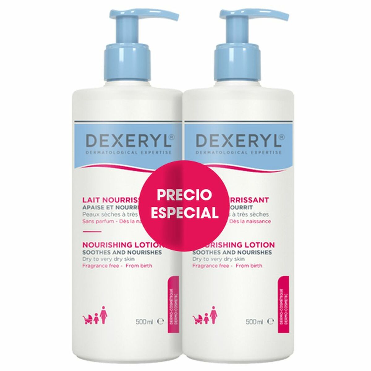 Women's Cosmetics Set Dexeryl LOCIÓN NUTRITIVA 500 ml product packaging