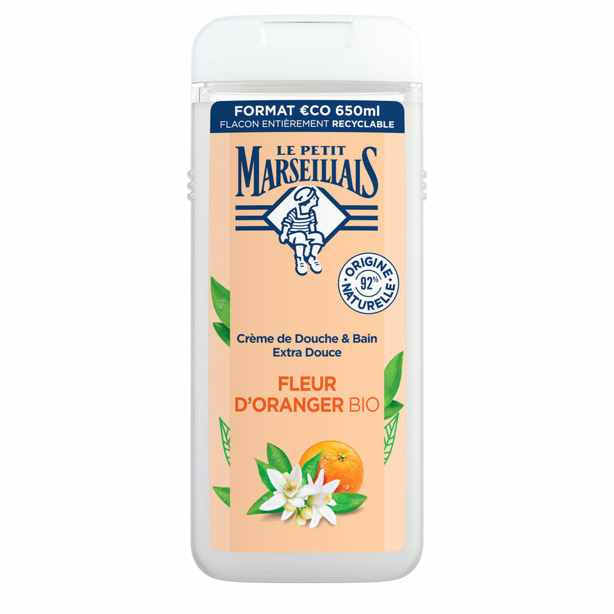Shower Gel Le Petit Marseillais flor de azahar 650 ml skincare packaging