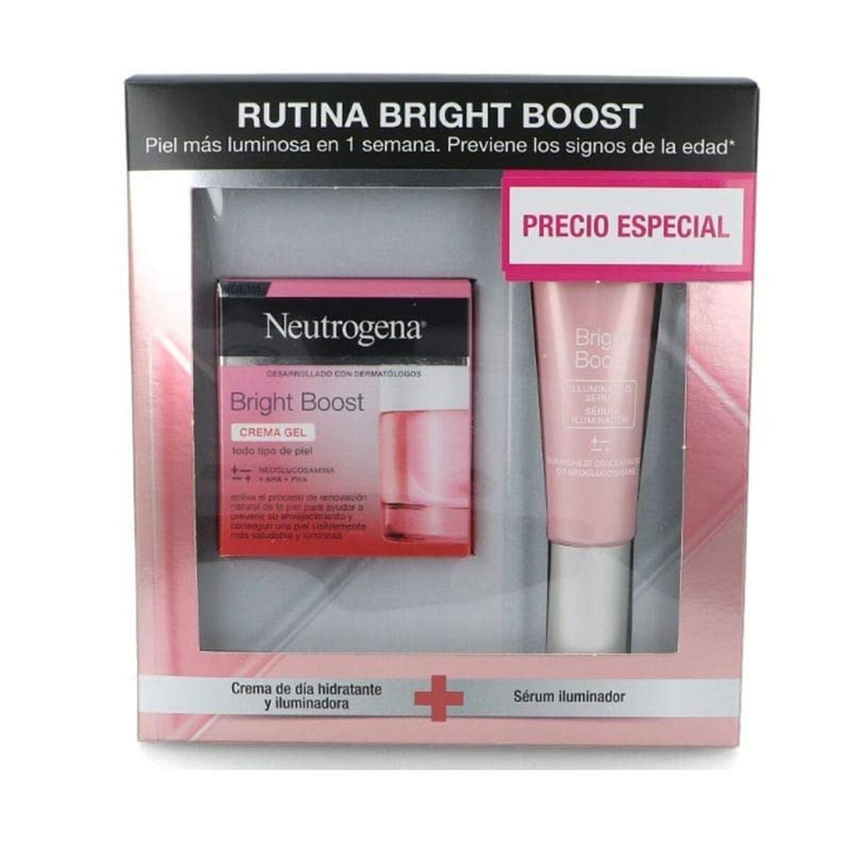 Cosmetic Set Neutrogena Bright Boost 2 Pieces for Women product packaging