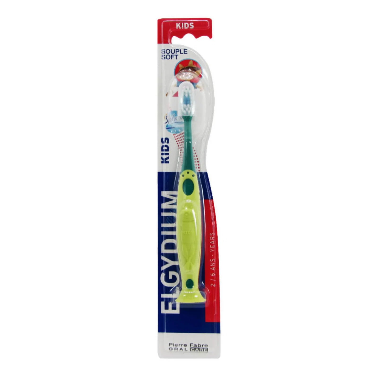 Elgydium, Kids Shark, Toothbrush, Green