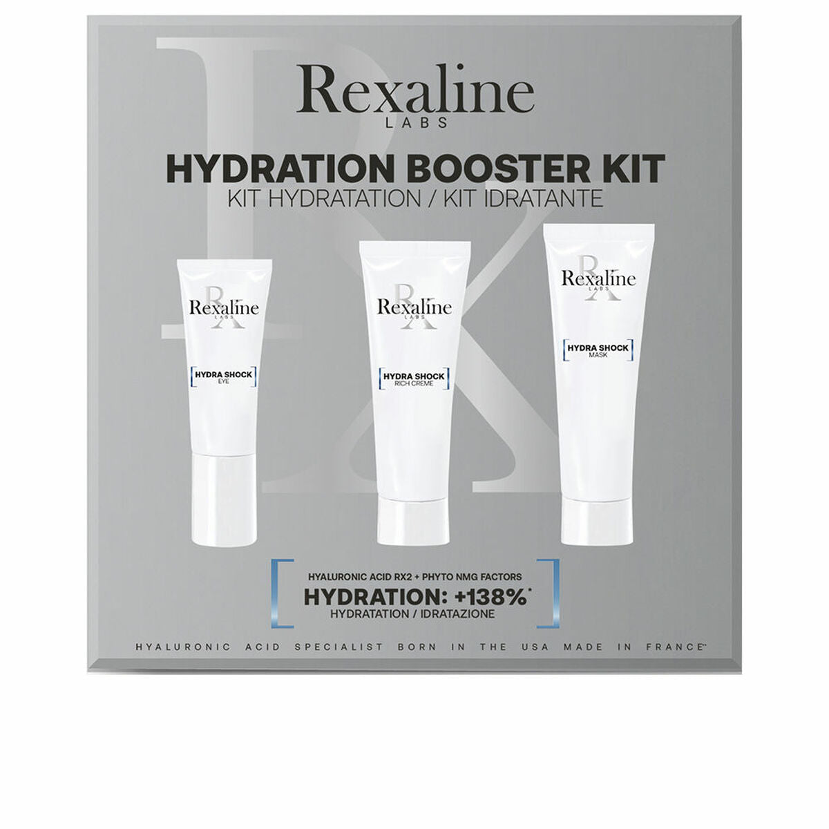 Cosmetic Set Rexaline Hydra Shock Hydration 3 Pieces for Women product packaging