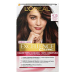 Permanent Dye L'Oréal Paris Excellence Dark Brown Nº 4.15-Castano Oscuro Helado 192 ml product packaging