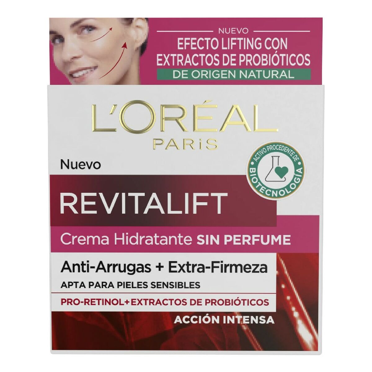 Anti-Wrinkle Cream Revitalift L'Oreal Make Up Revitalift Sin 50 ml for Women skincare packaging