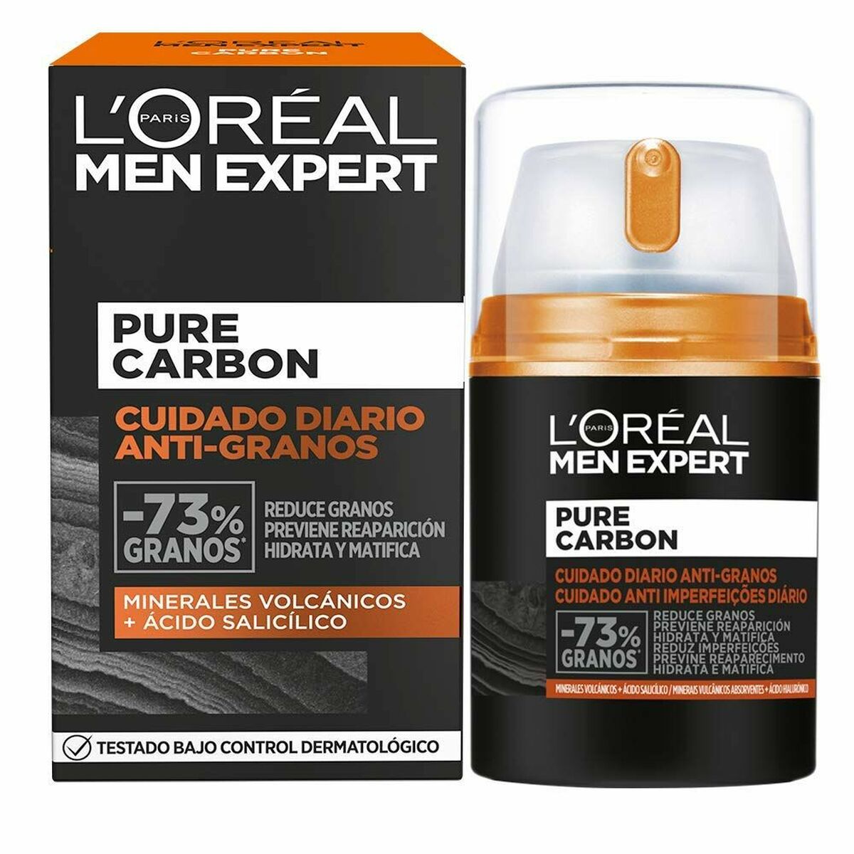 Cleansing Cream L'Oreal Make Up AA294900 50 ml Moisturizing Mattifying finish Anti-acne for Men skincare packaging