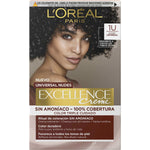 Permanent Dye L'Oreal Make Up Excellence Black Nº 1-Black (5 Units) product packaging