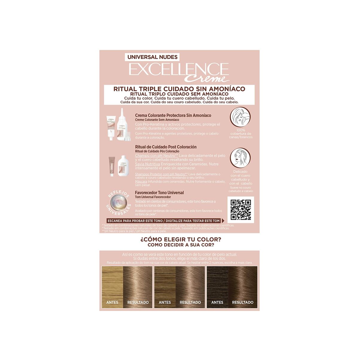 Permanent Dye L'Oreal Make Up Excellence Dark Blonde Nº 6u-Dark Blonde (5 Units) product packaging