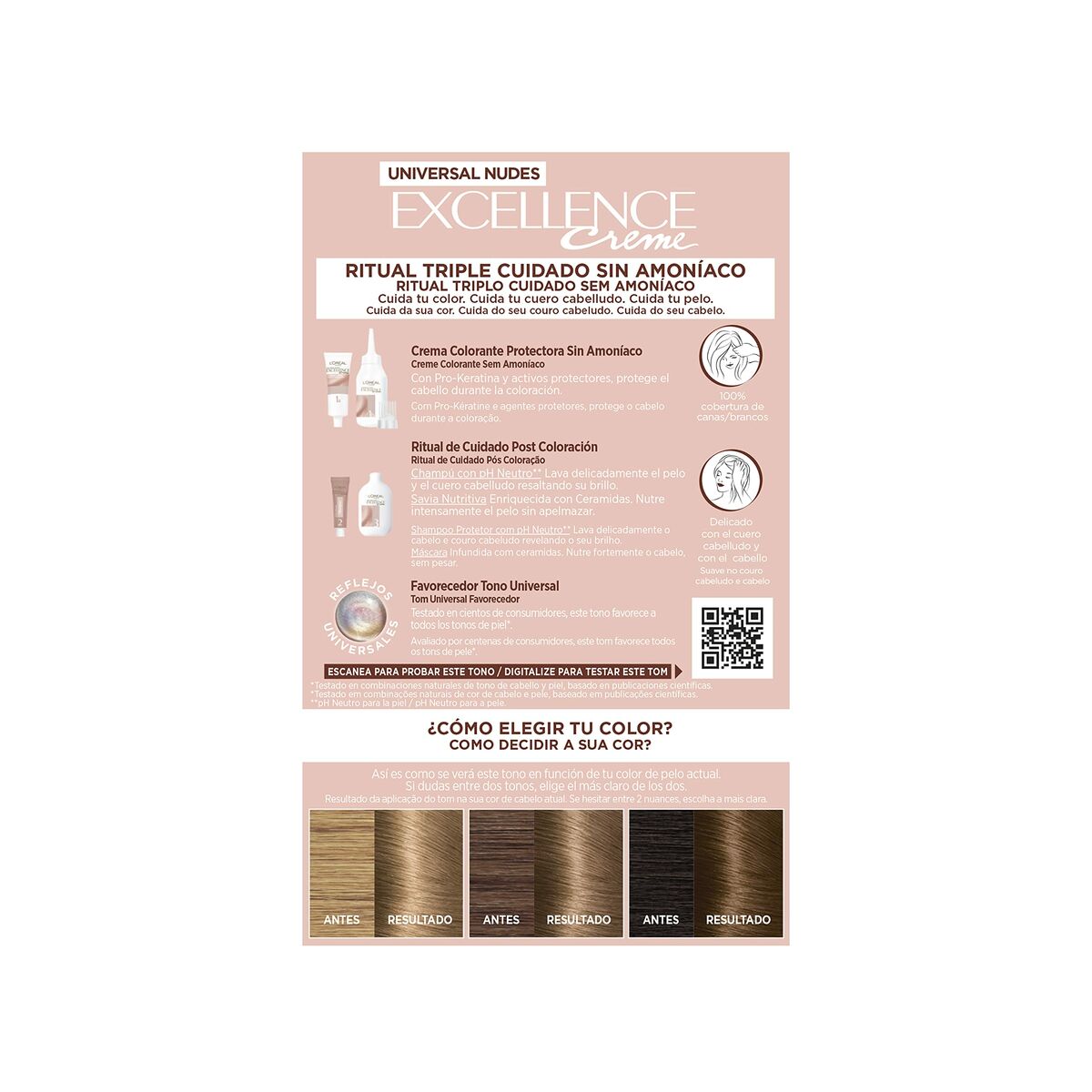 Permanent Dye L'Oreal Make Up Excellence Blonde Nº 7u-Blonde (5 Units) product packaging