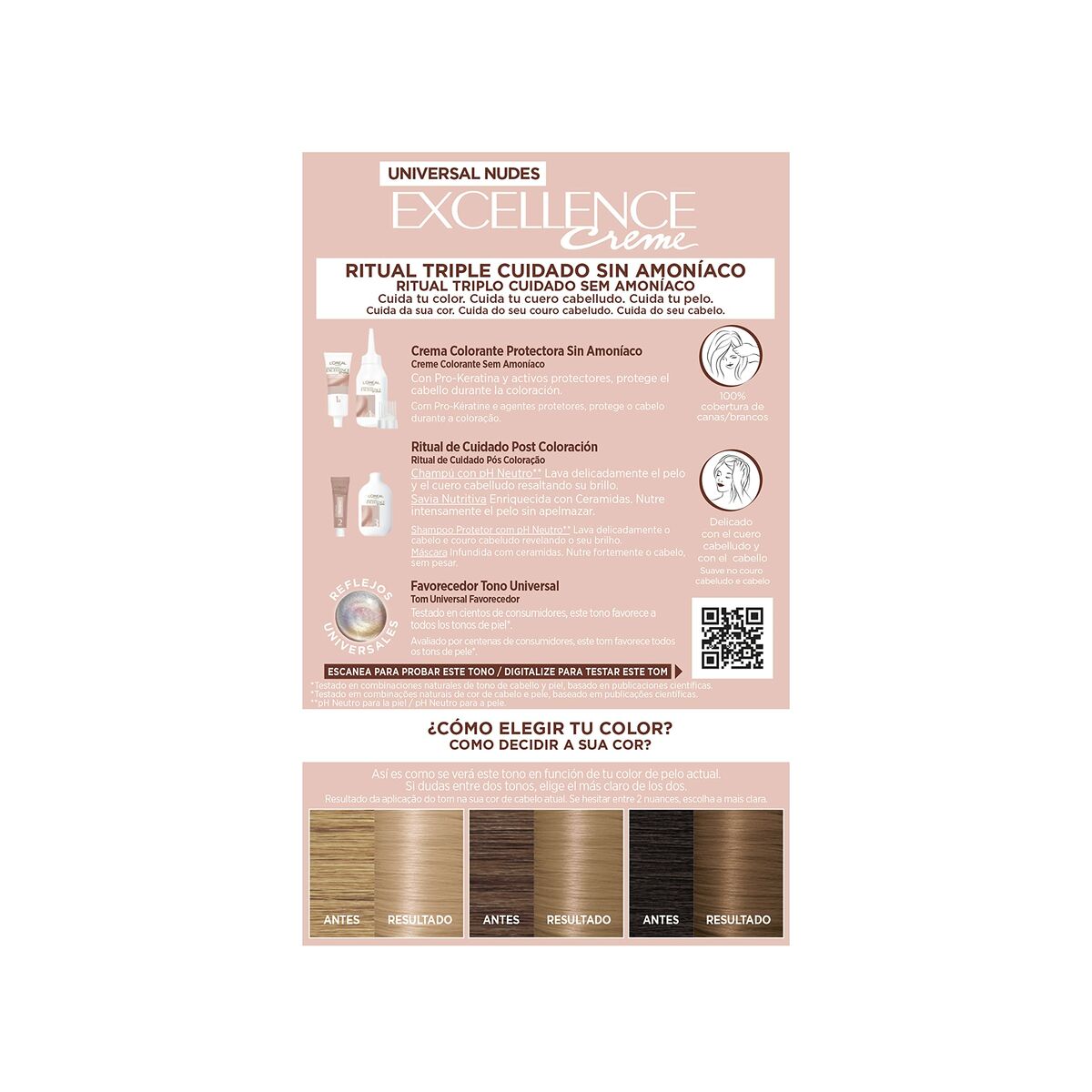 Permanent Dye L'Oréal Paris Excellence Nº 8u-Light Blonde (5 Units) product packaging