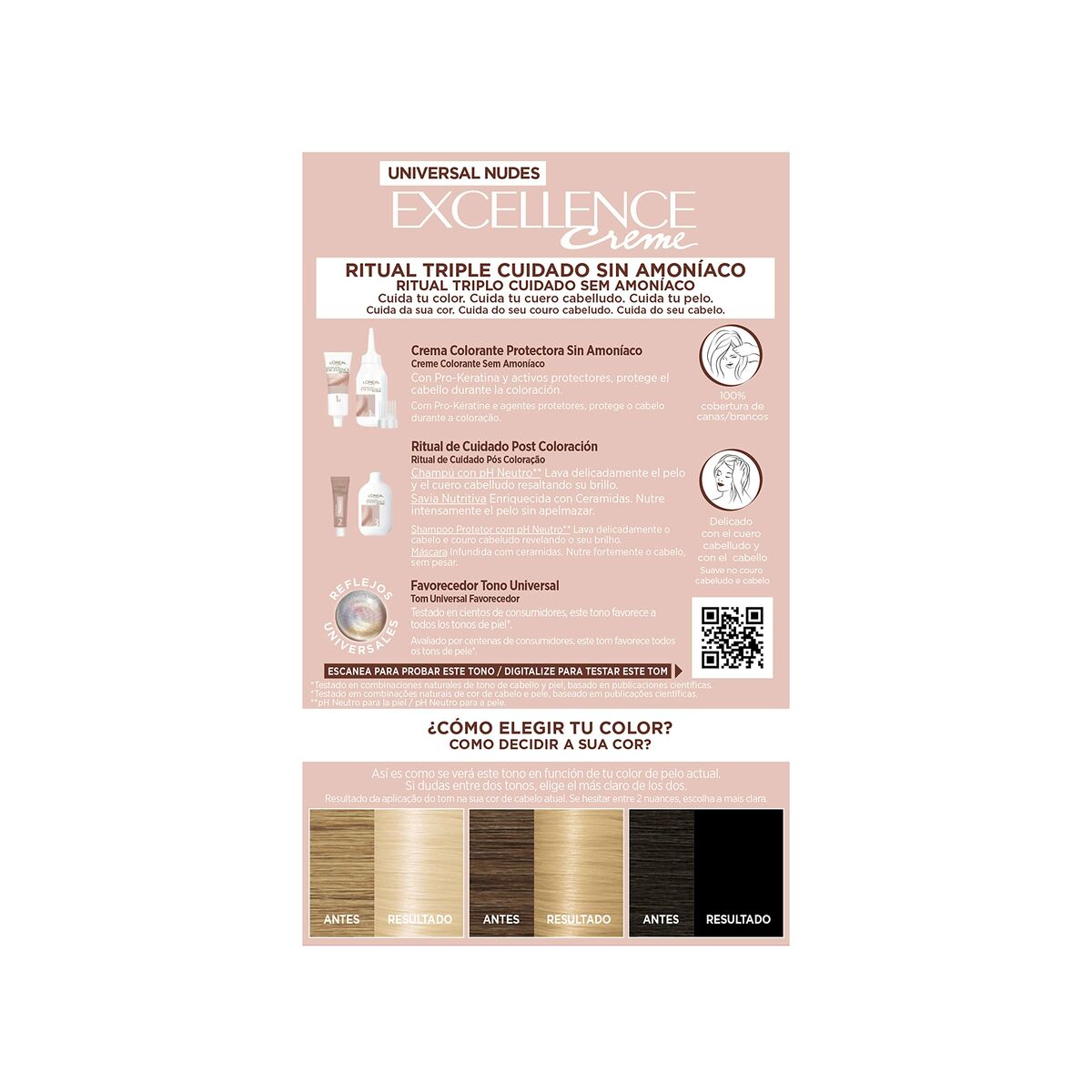 Permanent Dye L'Oreal Make Up Excellence Light Blonde Nº 10u-Lightest Blonde (5 Units) product packaging