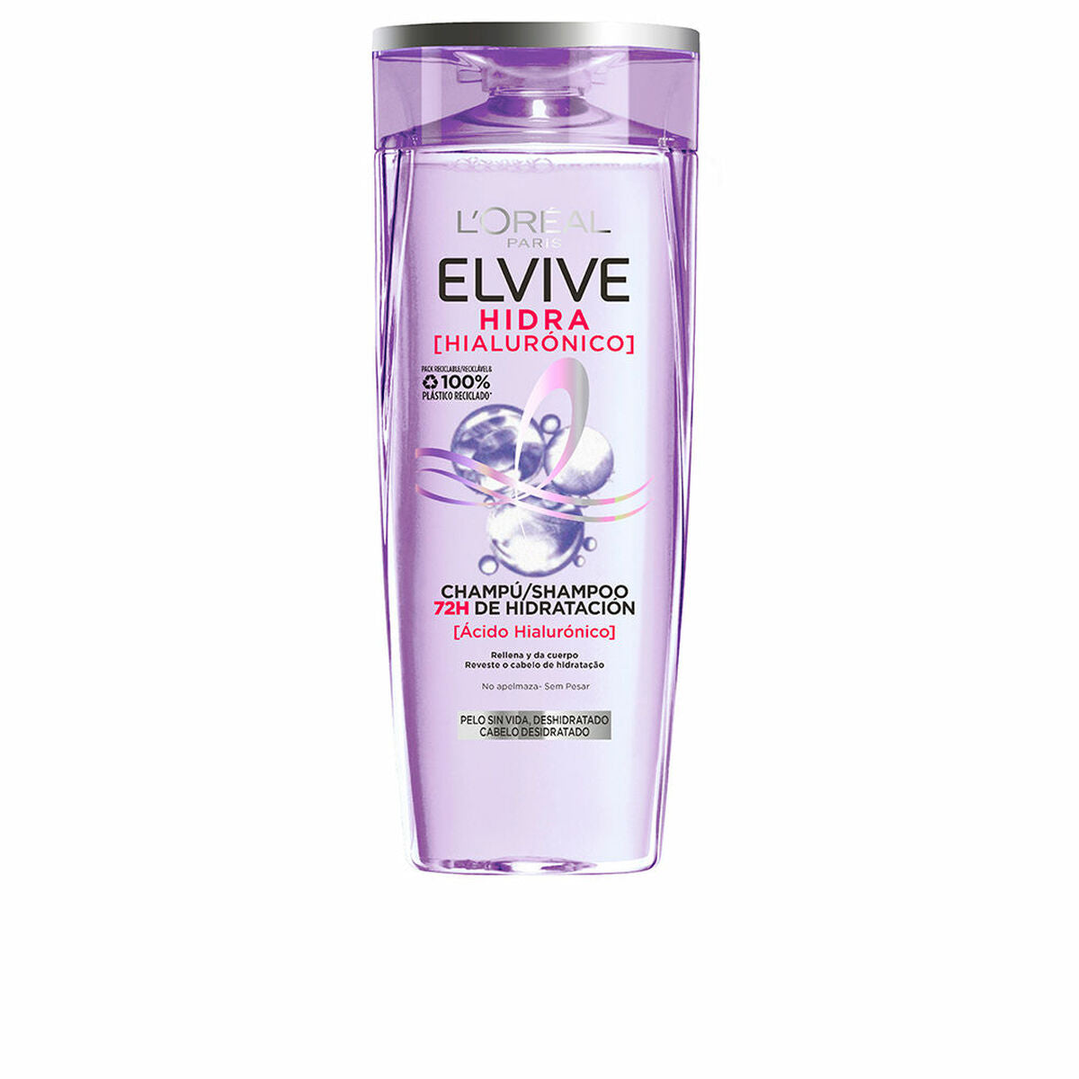 Moisturizing Shampoo L'Oreal Make Up Elvive Hidra Hialurónico 690 ml shampoo bottle