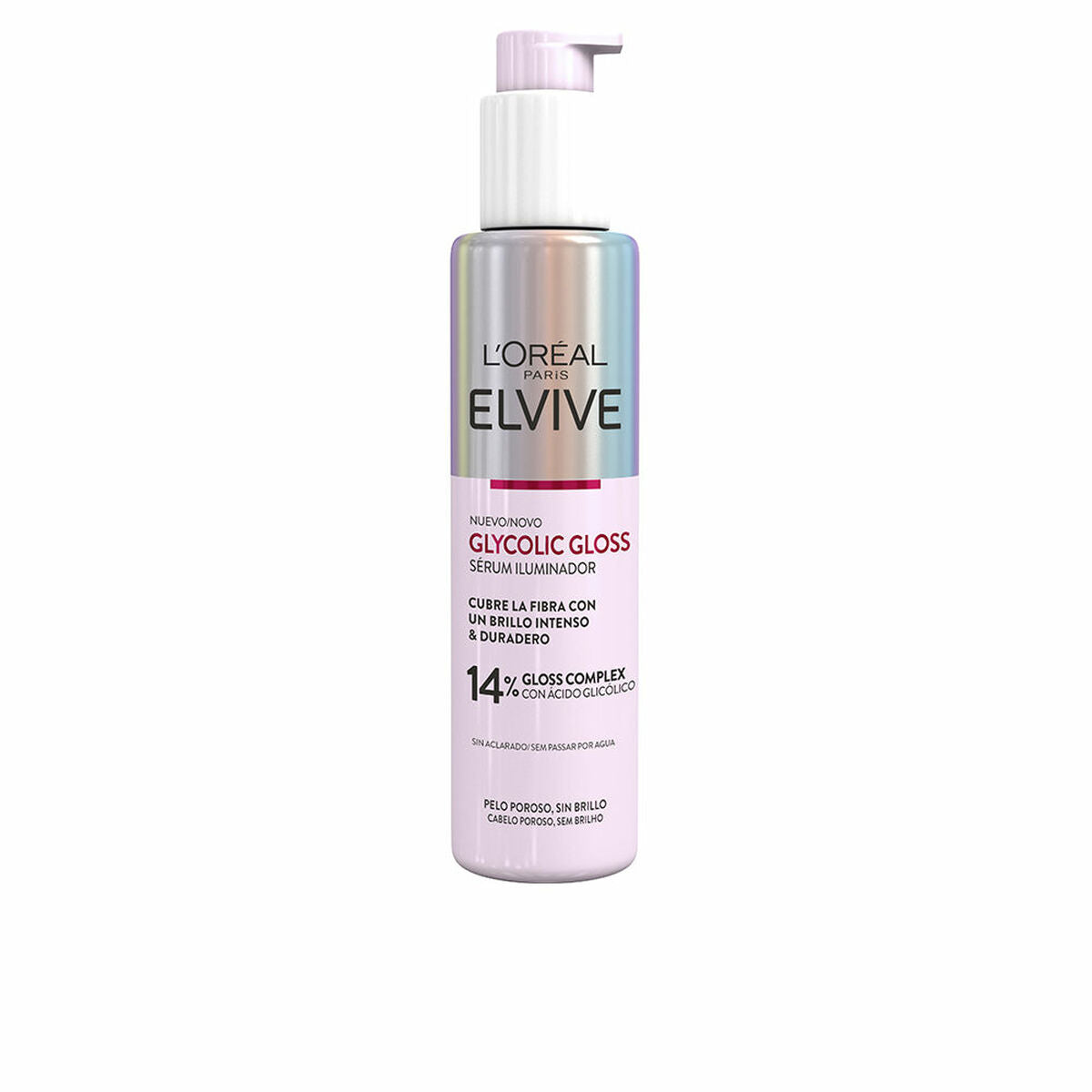 Facial Serum L'Oreal Make Up Elvive Glycolic Gloss 150 ml for Women serum bottle