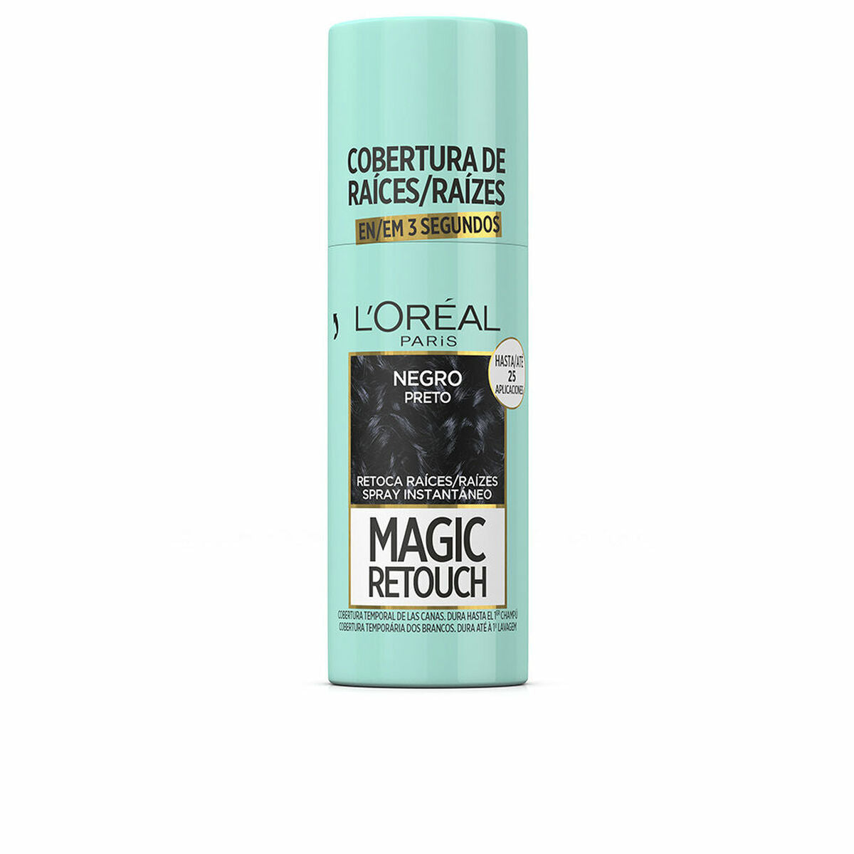 Temporary Corrector Spray for Roots L'Oréal Paris Magic Retouch Black 75 ml product packaging