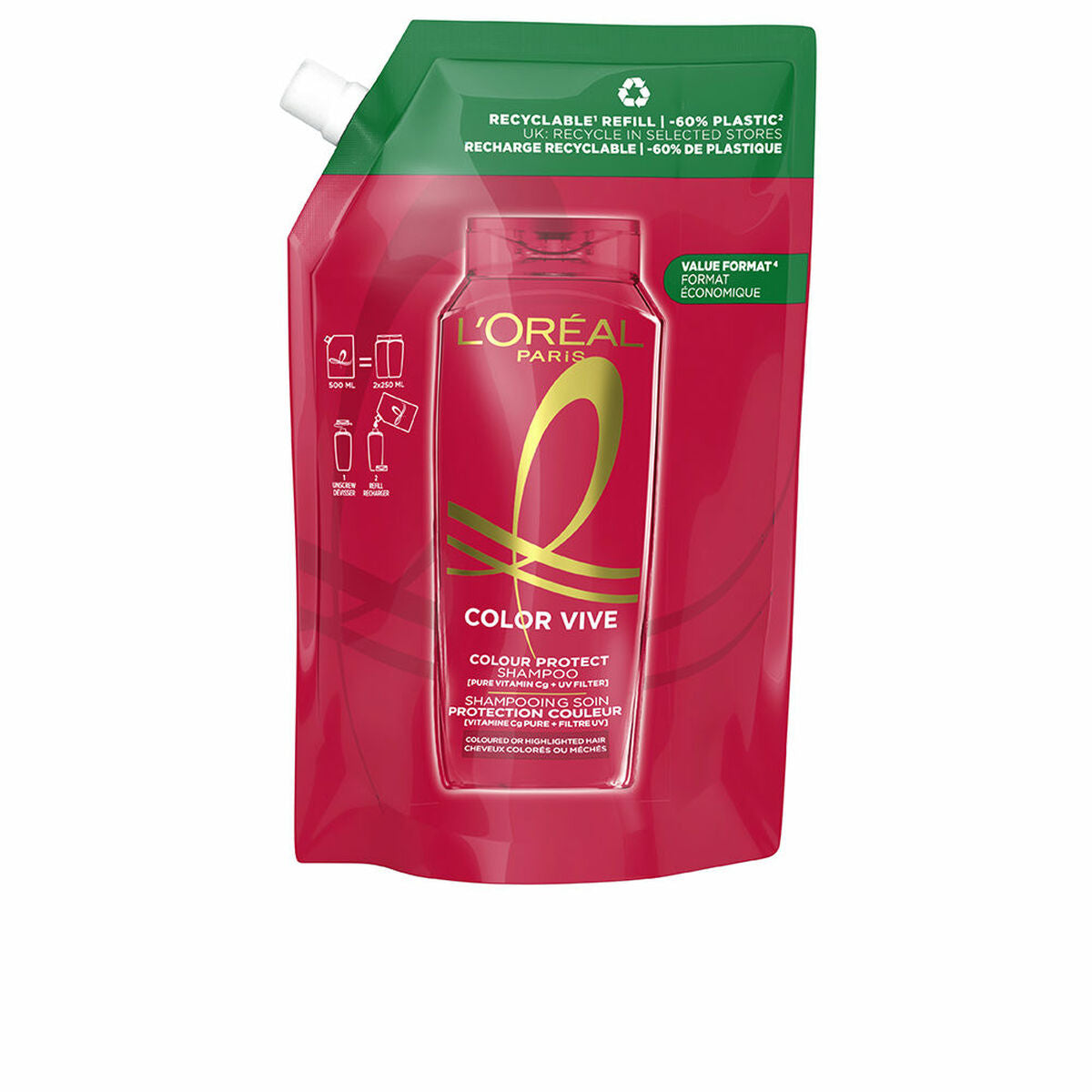Shampoo L'Oreal Make Up ELVIVE 500 ml shampoo bottle