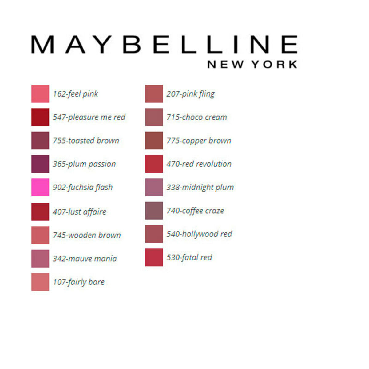 Lipstick Color Sensational Maybelline makeup packaging