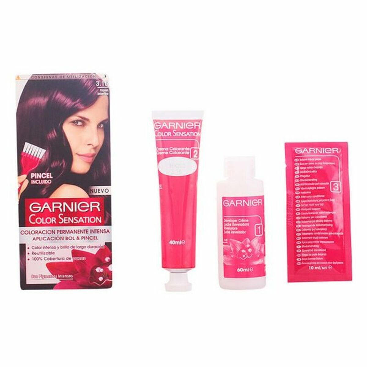 Permanent Dye Color Sensation Garnier product packaging