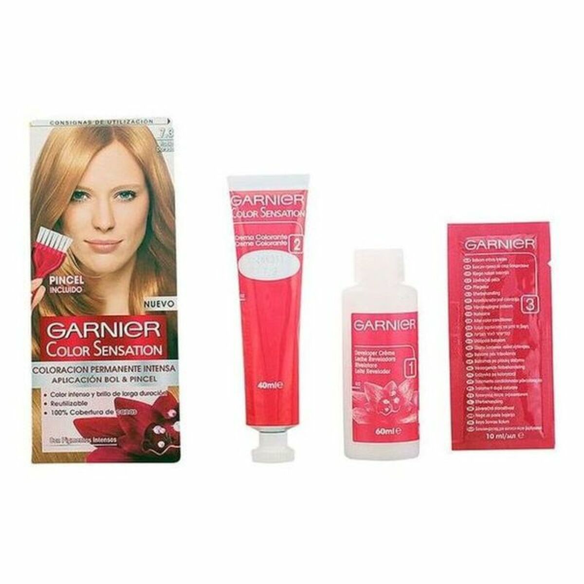 Permanent Dye Garnier Color Sensation Golden Blonde Nº 7,3 Rubio Dorado Nº 7,3-Rubio Dorado 110 g product packaging