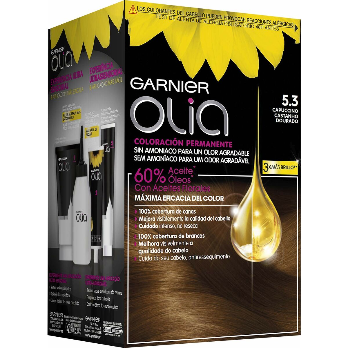 Permanent Dye Garnier 1118- 5,3 - Capuccino (1 Unit) product packaging