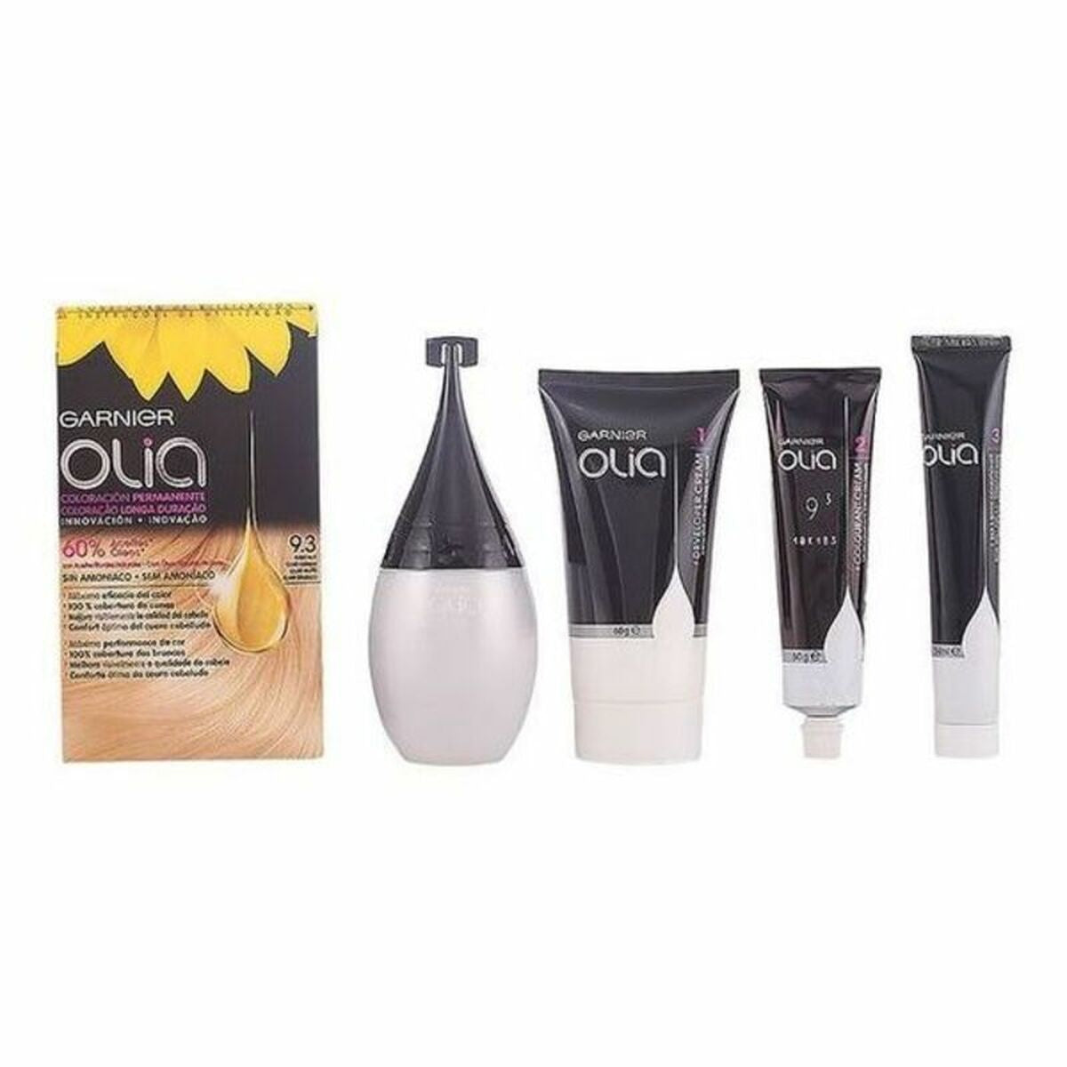 Dye No Ammonia Garnier Olia Very Light Golden Blonde Nº 9,3 Rubio Muy Claro Dorado Lote (1 Unit) product packaging