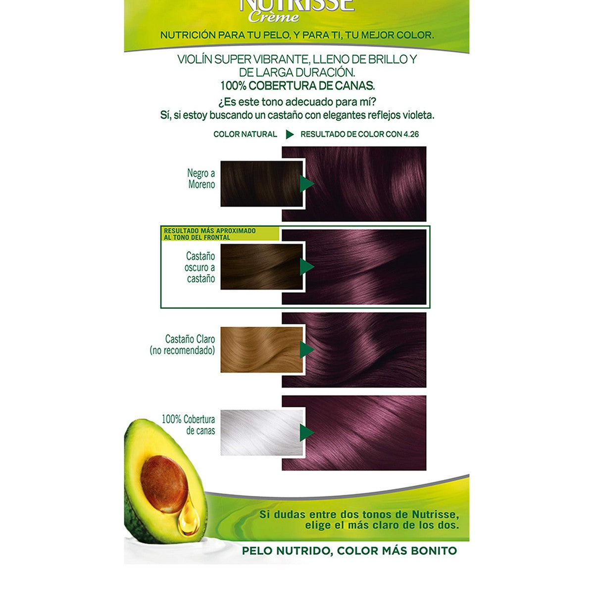 Permanent Dye Garnier Nutrisse Nº 4,26 Nº 4,26-Cassis 1 U (3 Units) product packaging