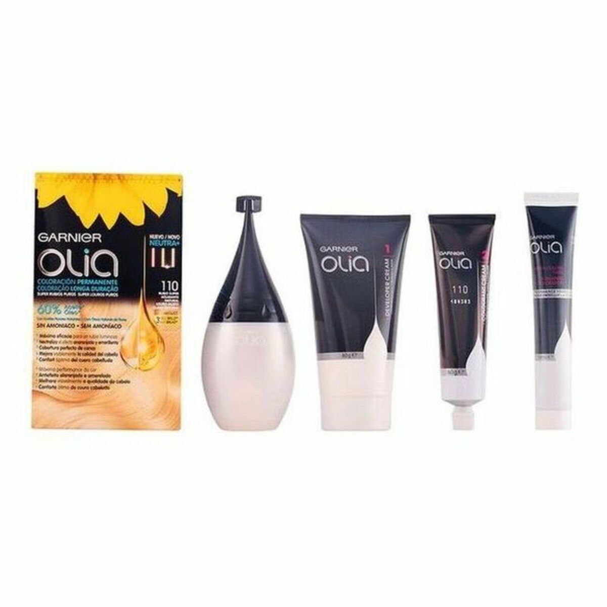 Dye No Ammonia Garnier Olia Super Light Blonde Nº 110 Rubio Super Aclarante Lote (1 Unit) product packaging