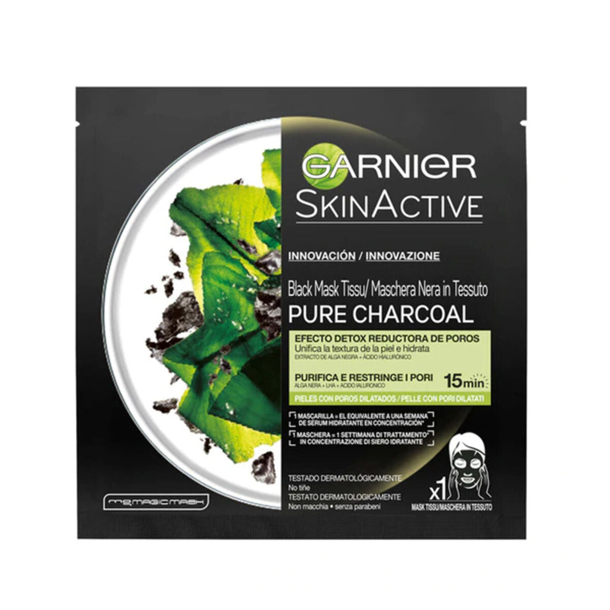 Facial Mask Garnier Pure Charcoal 28 g for Women mask packaging