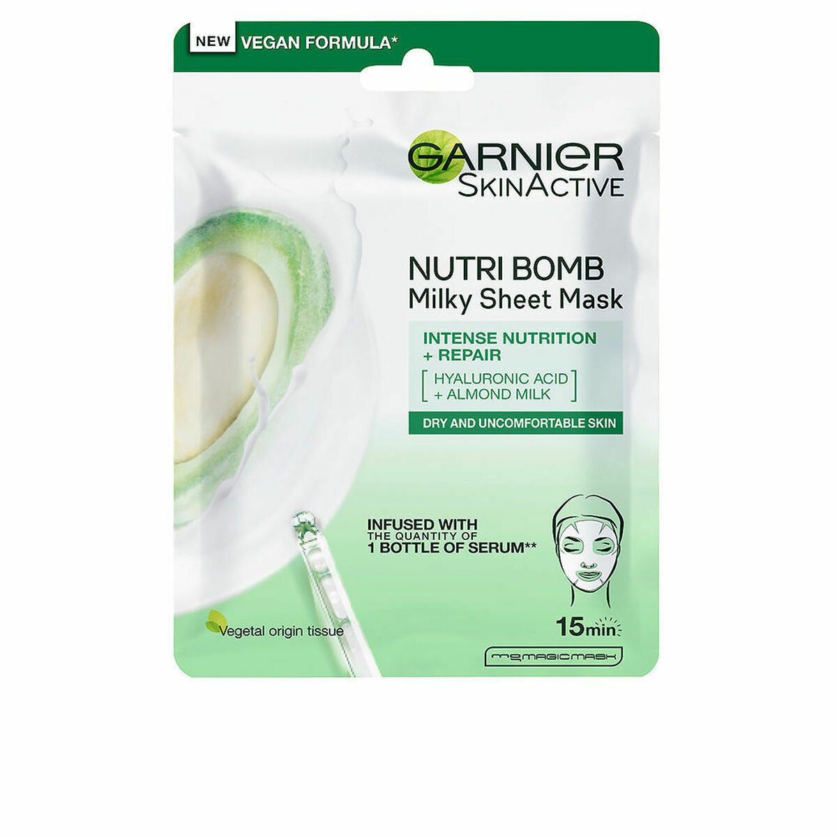 Facial Mask Garnier Skinactive Nutri Bomb (1 Unit) for Women mask packaging
