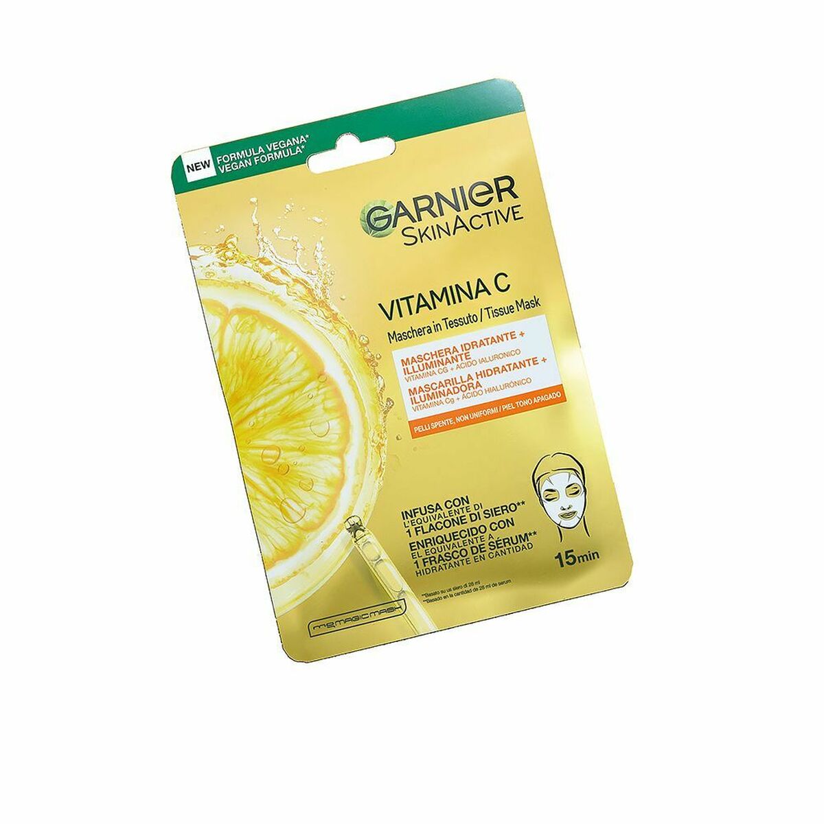 Illuminating Mask Garnier Skinactive Vitamina C Moisturizing Vitamin C (1 Unit) for Women mask packaging