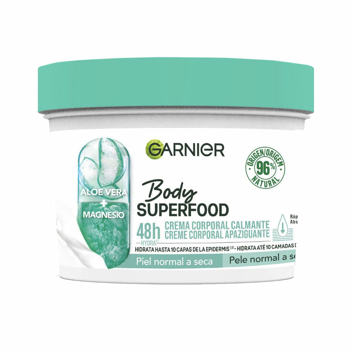 Soothing Cream Garnier Body Superfood 380 ml for Women skincare packaging