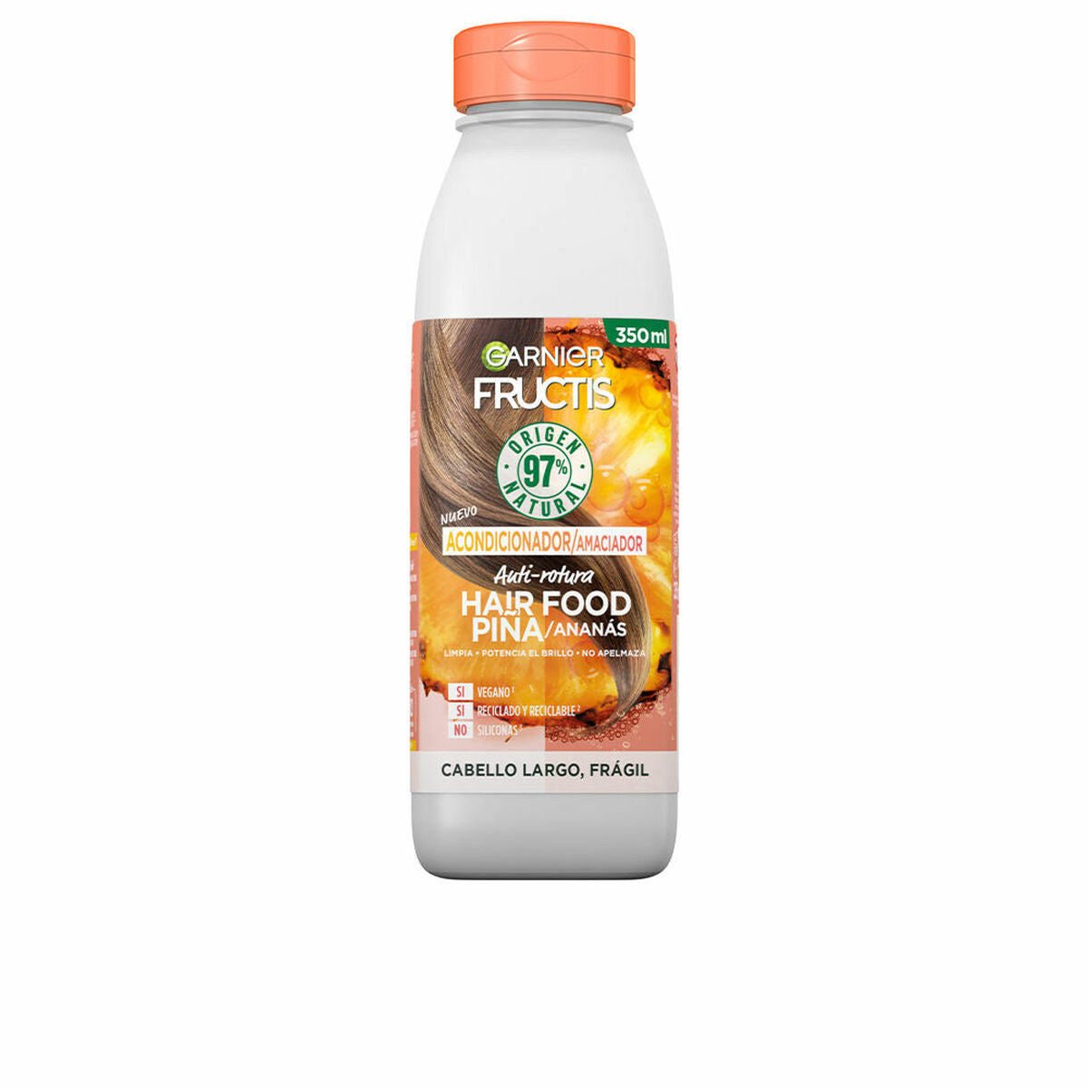Anti-Breakage Conditioner Garnier Fructis Hair Food 350 ml Pineapple for Women conditioner bottle