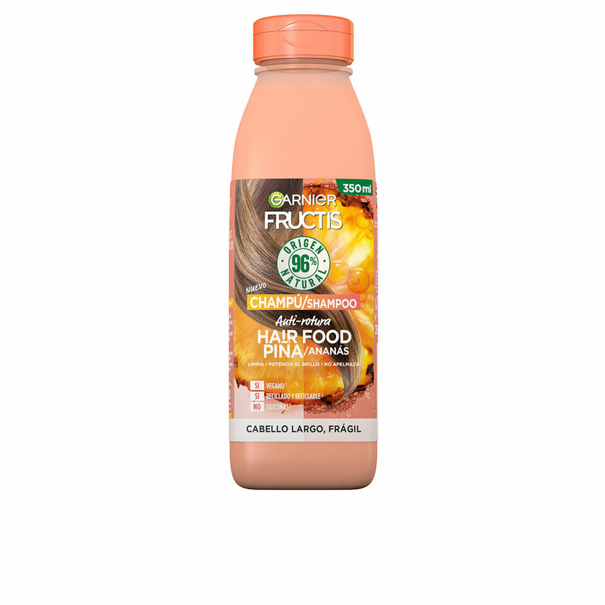 Shampoo Garnier Fructis Hair Food 350 ml Anti-Breakage Pineapple for Women shampoo bottle