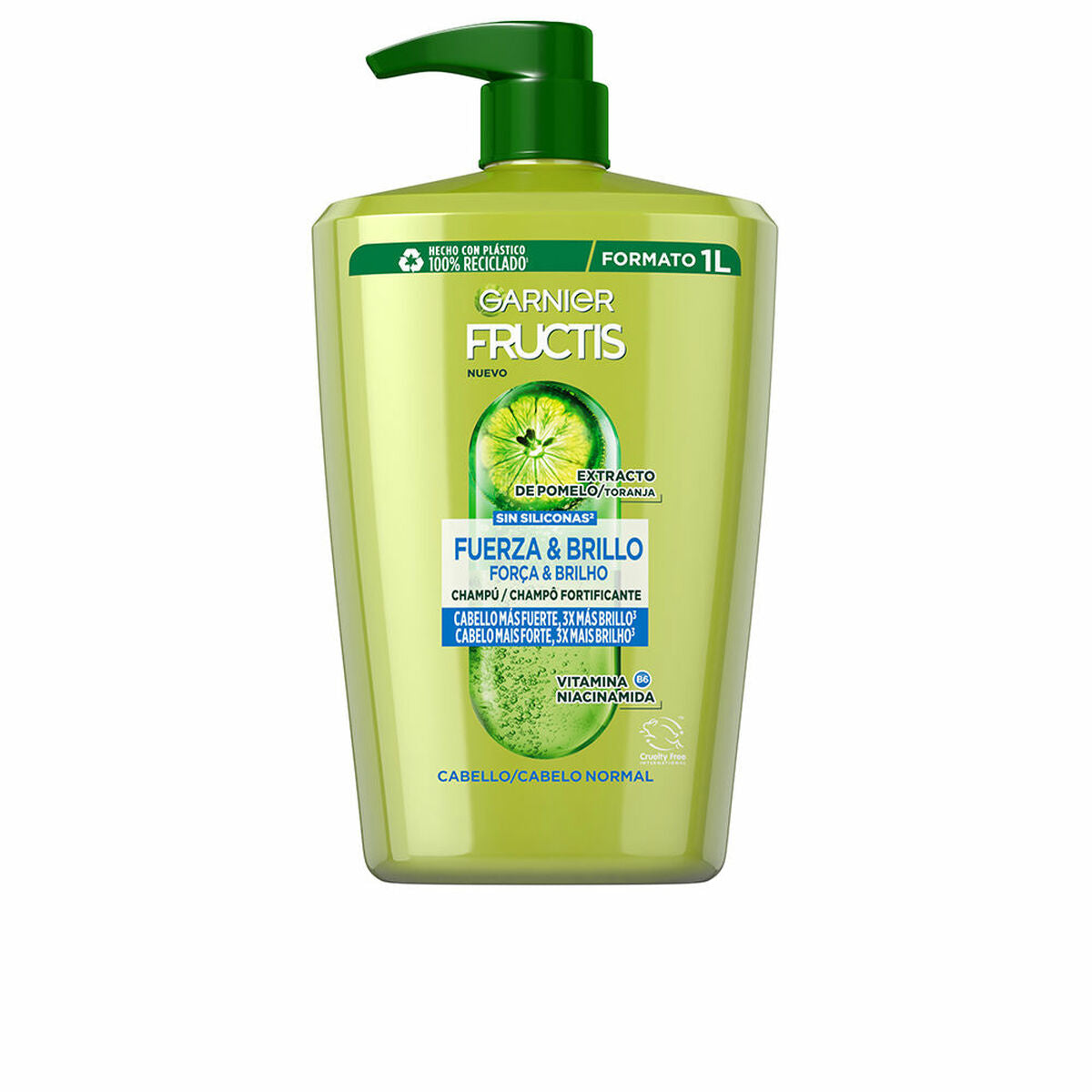 Strengthening Shampoo Garnier Fructis Shine Grapefruit (1 L) shampoo bottle