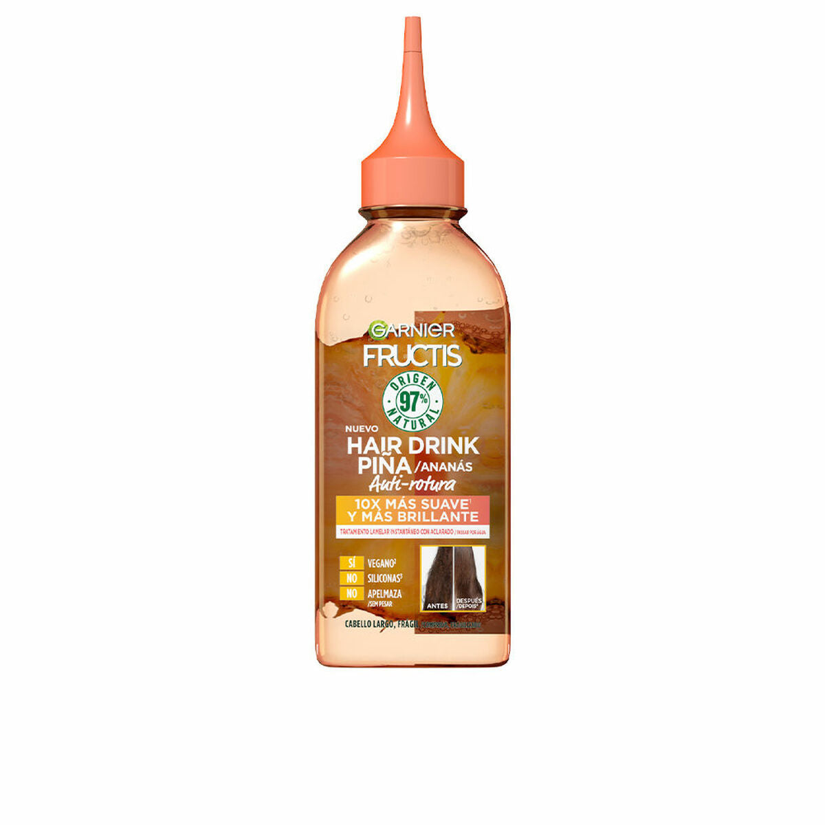 Anti-Breakage Conditioner Garnier Fructis Hair Drink 200 ml Liquid Pineapple for Women conditioner bottle